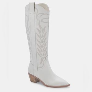 DOLCE VITA WHITE COWBOY BOOTS